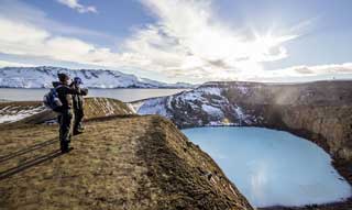 Wanderer in Island