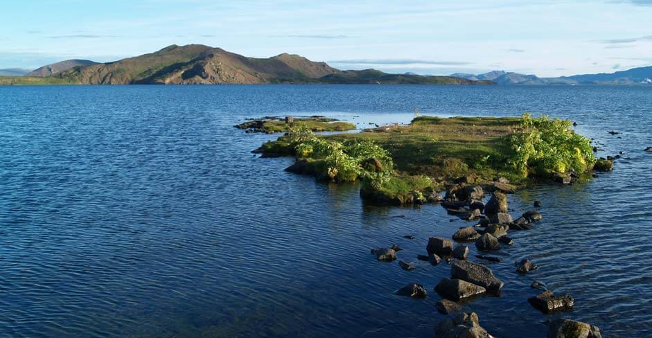 Blick über den Þingvallavatn in Island