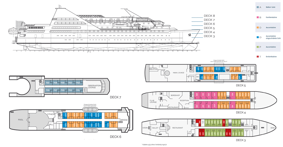 Deckplan 2017 MS Ocean Diamond Deckplan 2017 MS Ocean Diamond