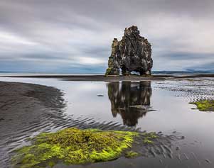 Der Basaltfelsen Hvítserkur dürfte einer der meistfotografierten Felsen Islands sein. 