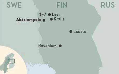 Karte zu Lappland fuer Aktive Karte zu Lappland fuer Aktive