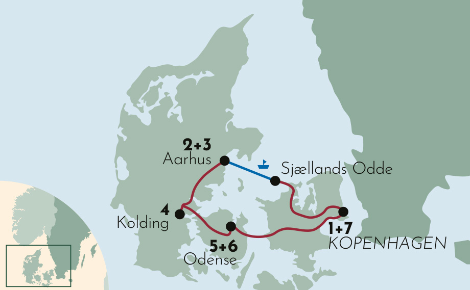 Karte zur Mietwagenrundreise Jetzt gehts rund im kleinen Königreich.