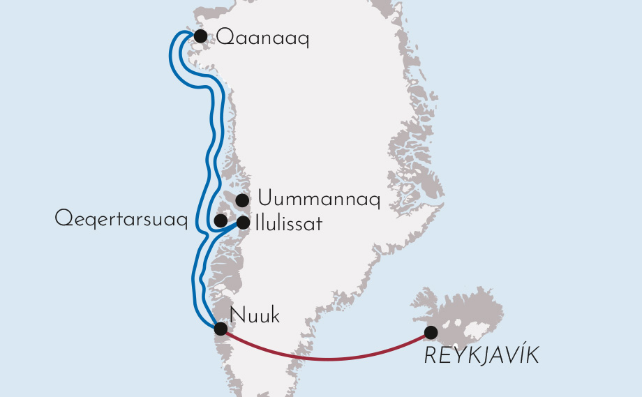 Karte Grandioses Grönland