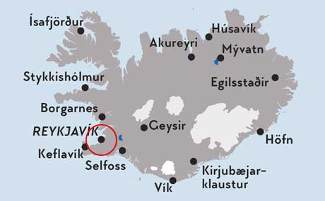 Karte zur Reittour Naturwunder rund um Reykjavík