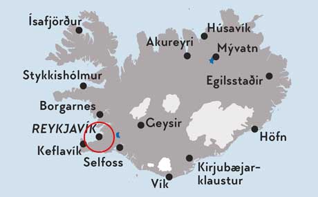 Karte zur Reittour Naturwunder rund um Reykjavík Karte zur Reittour Naturwunder rund um Reykjavík
