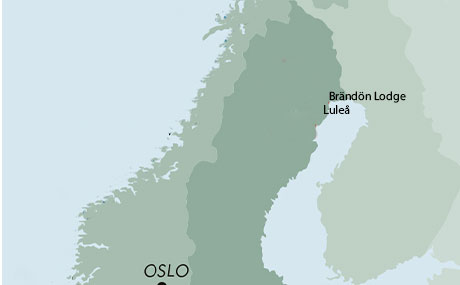 Karte zur Winterreise Wintermärchen an der Küste in Schweden