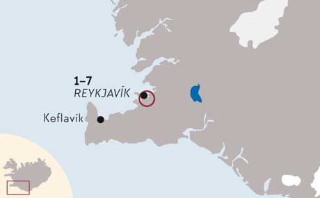 Karte zur Reittour Rund um Reykjavik