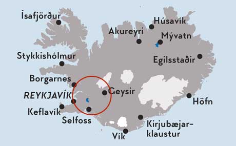 Karte zur Reittour Islandpferde im Nordlicht