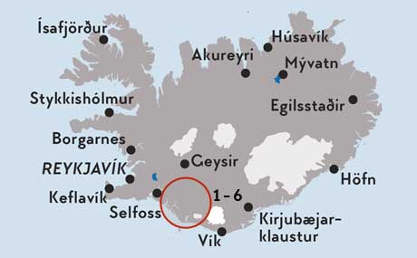 Karte zur Reittour "Schlafende Drachen" in Island