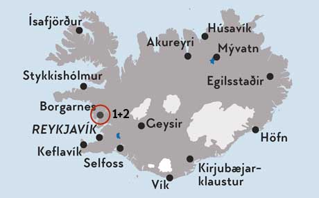 Karte zur Reittour Zauberhaftes Borgarfjörður