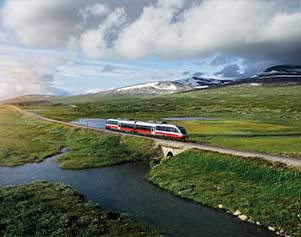Bahnfahrt durch Norwegen