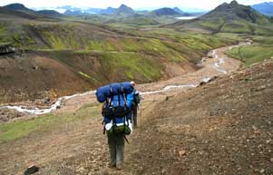 Wanderer in Island