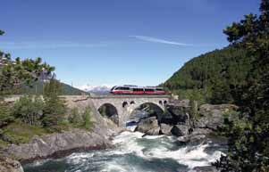 Mit der Raumabahn auf Bahnreise in Norwegen