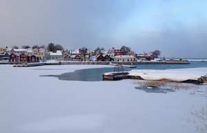 Öregrund in Schweden im Winter