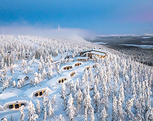 Kaamos Lodge - auf dem Gipfelplateau des Aavasaksa