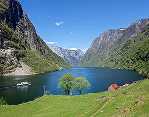 Landschaft am Nærøyfjord