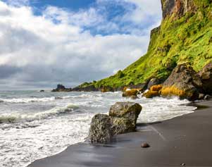 Schwarze Sandstrände bei Vík y Myrdal in Island