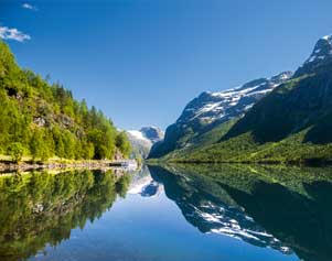 Aussicht auf den Geirangerfjord in Norwegen