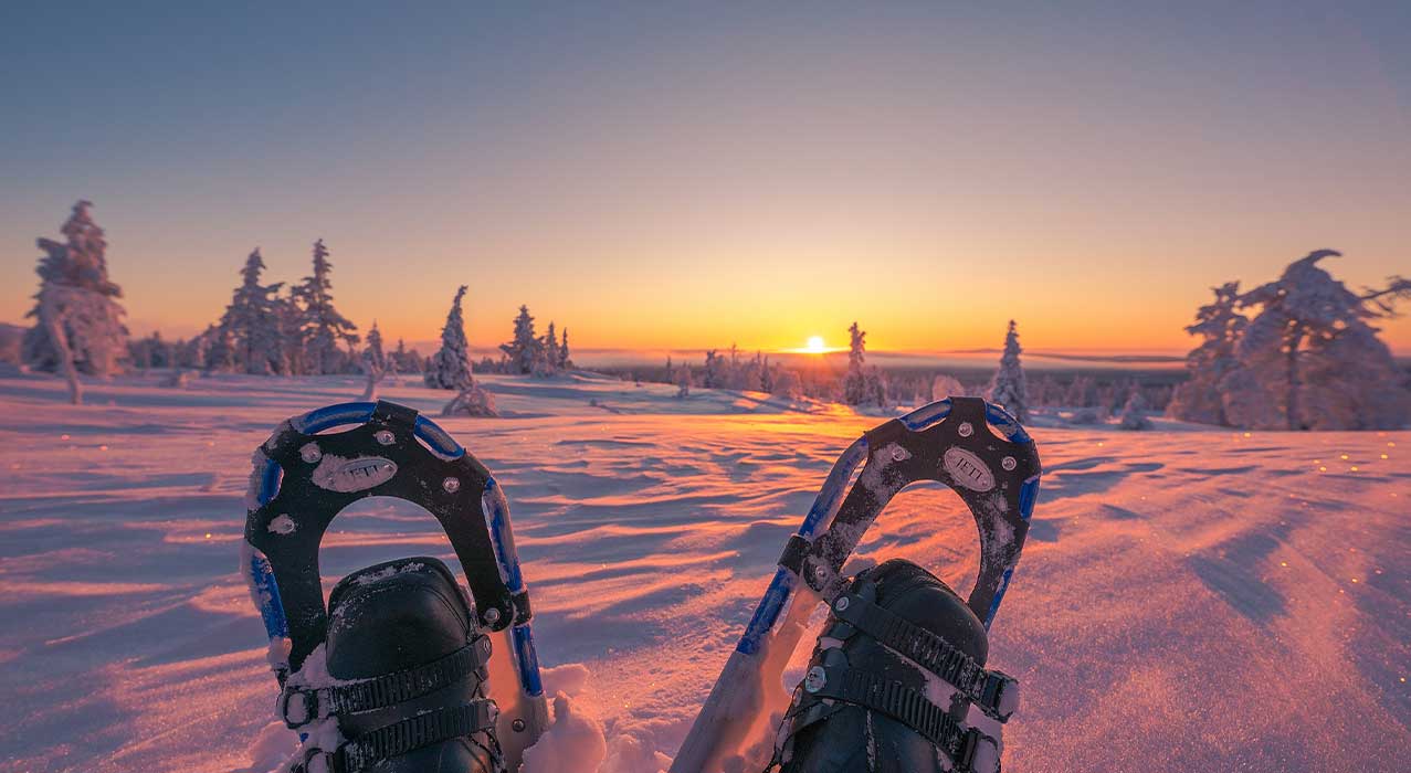 Schneeschuhtour in Finnisch Lappland Region Jeris