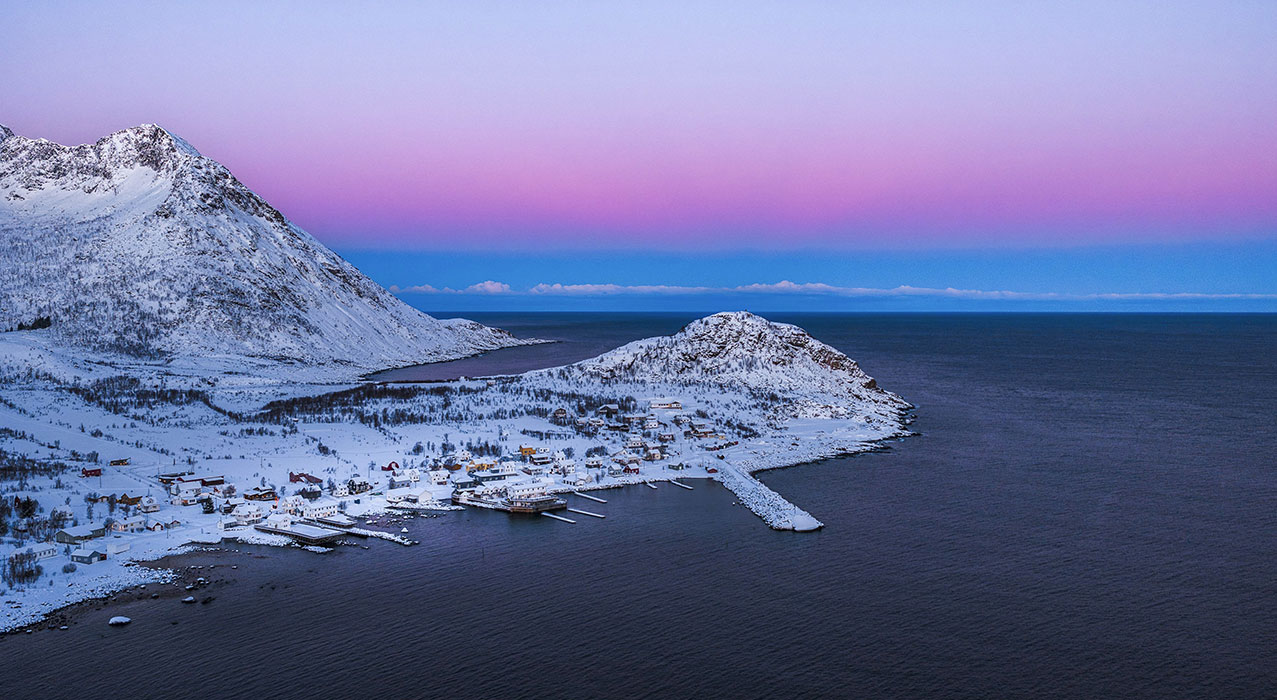 Ansicht Mefjordvær auf Senja 