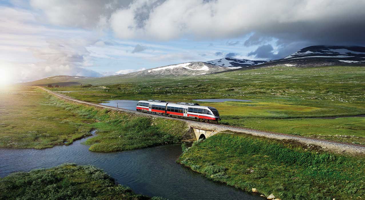 Malerische Bahnfahrt durch Norwegen - NSB