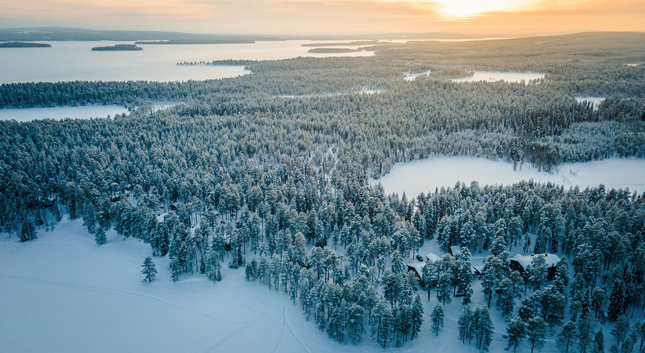 Sicht auf Posio in Finnland