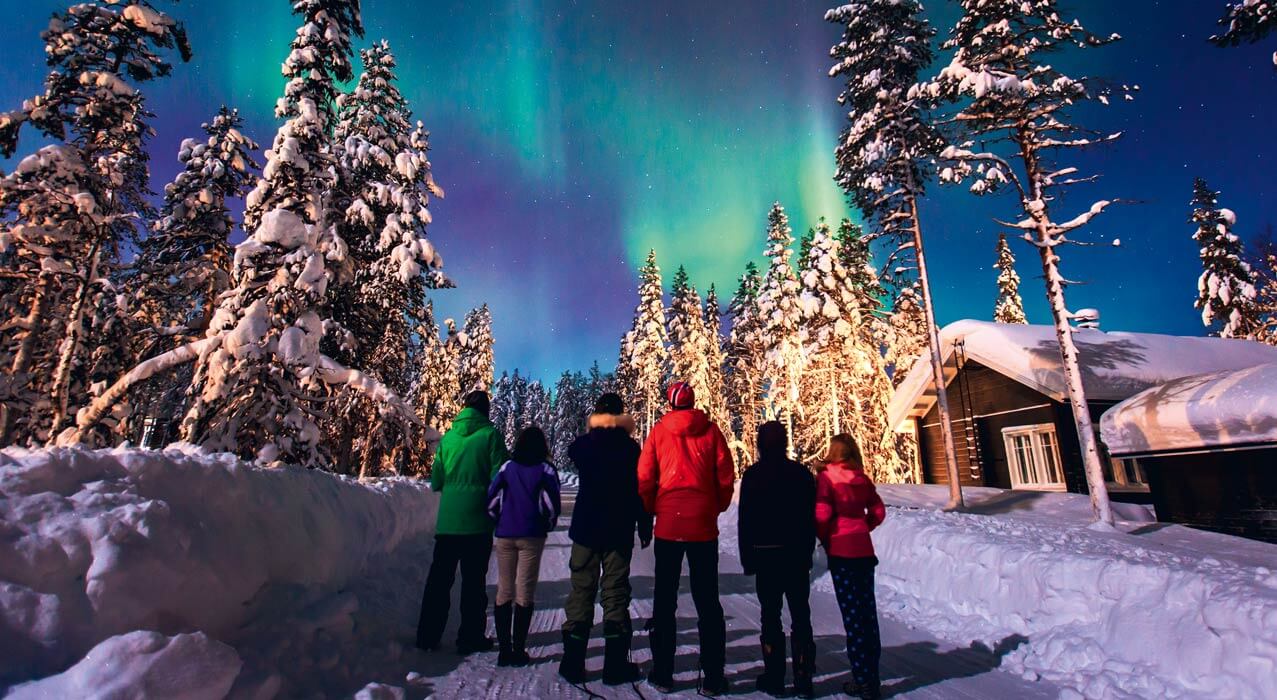 Nordlichter beobachten in Finnland in den Winterferien