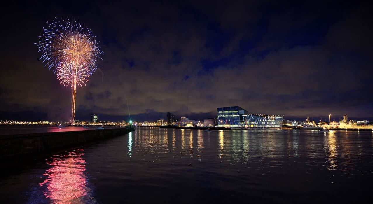 Feuerwerk in Reykjavík