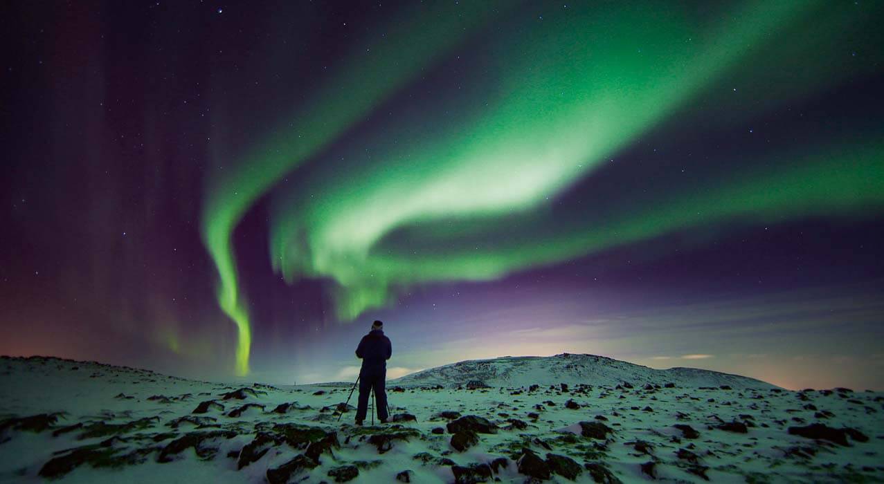 Nordlichter in Island. (Bild: Olgeir Andresson)