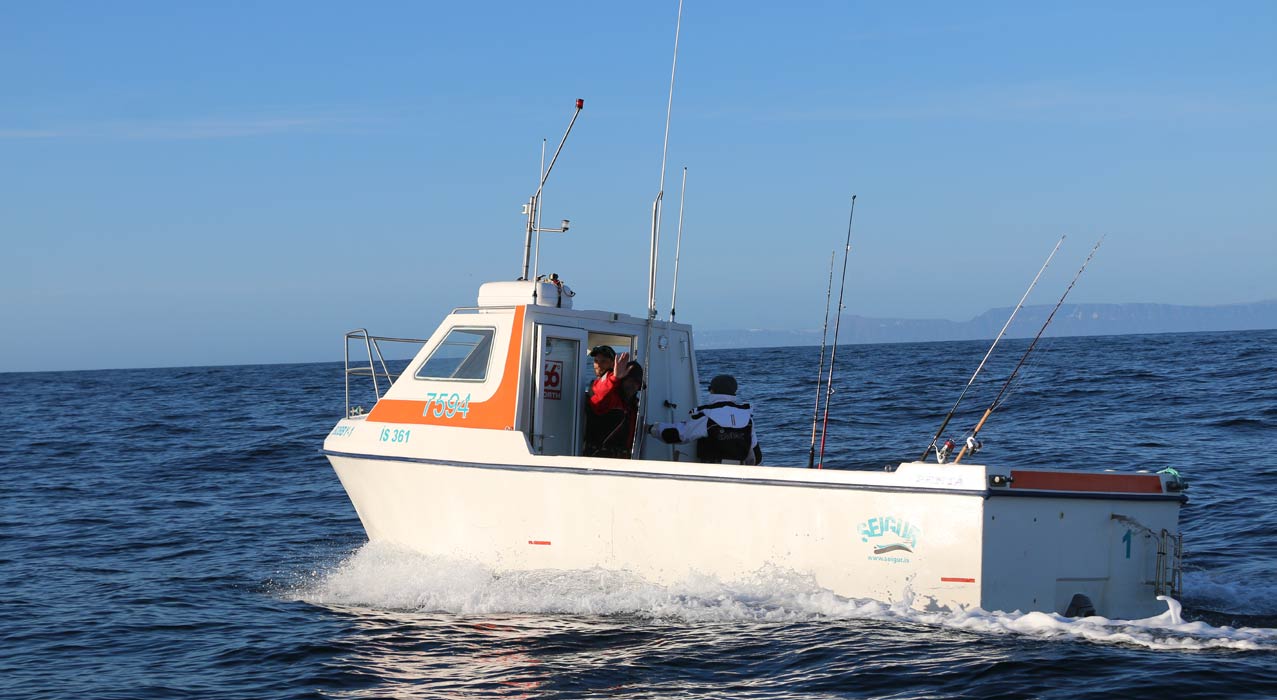 Bootsfahren beim Hochseefischen in Island