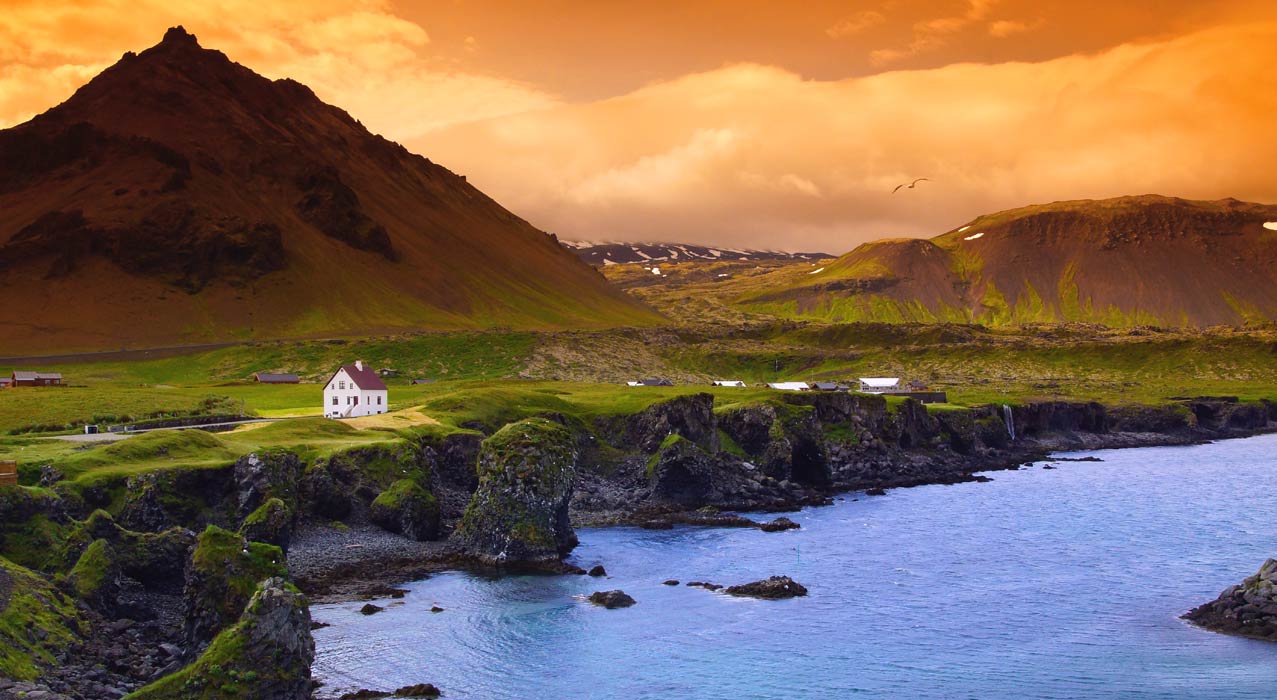 Südküste in Island bei besonderem Licht