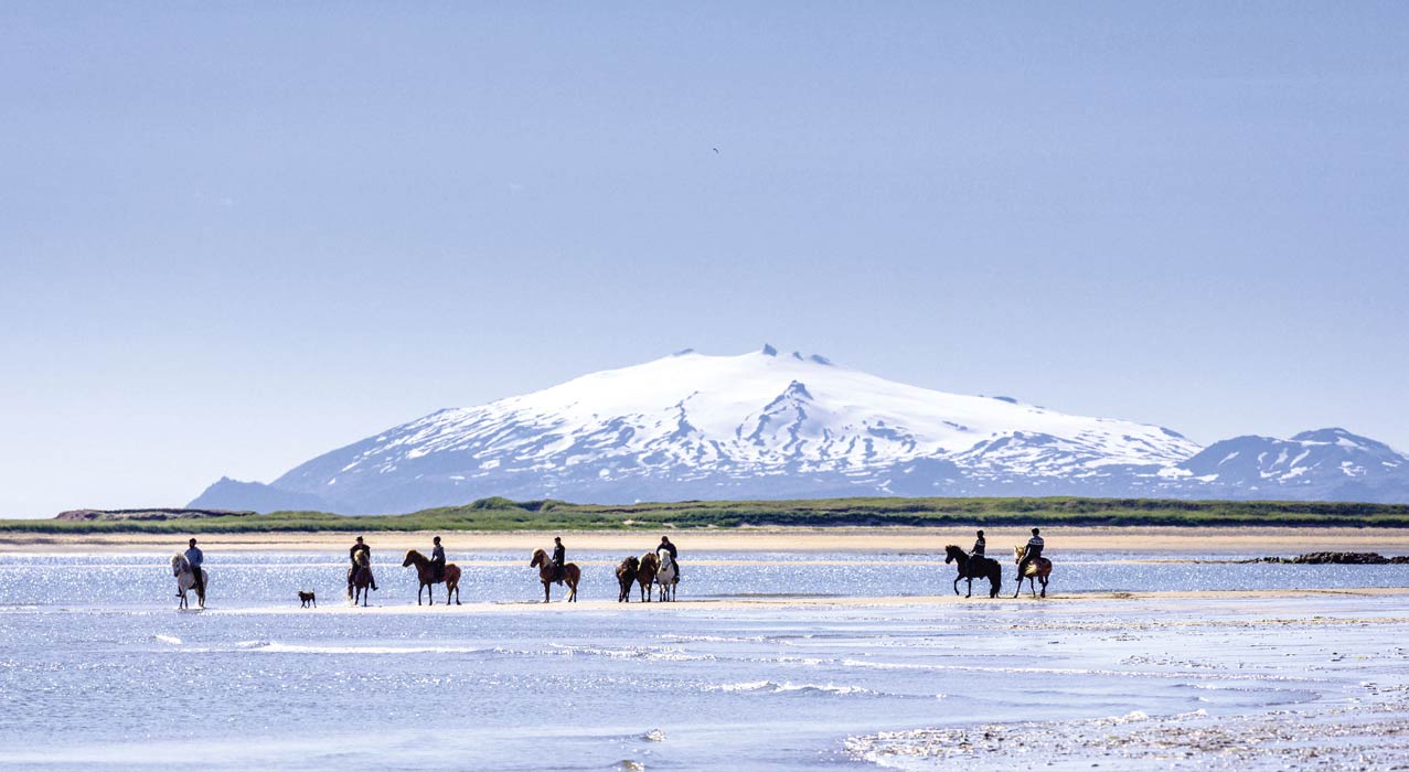 Reiter auf der Halbinsel Snæfellsnes in Island