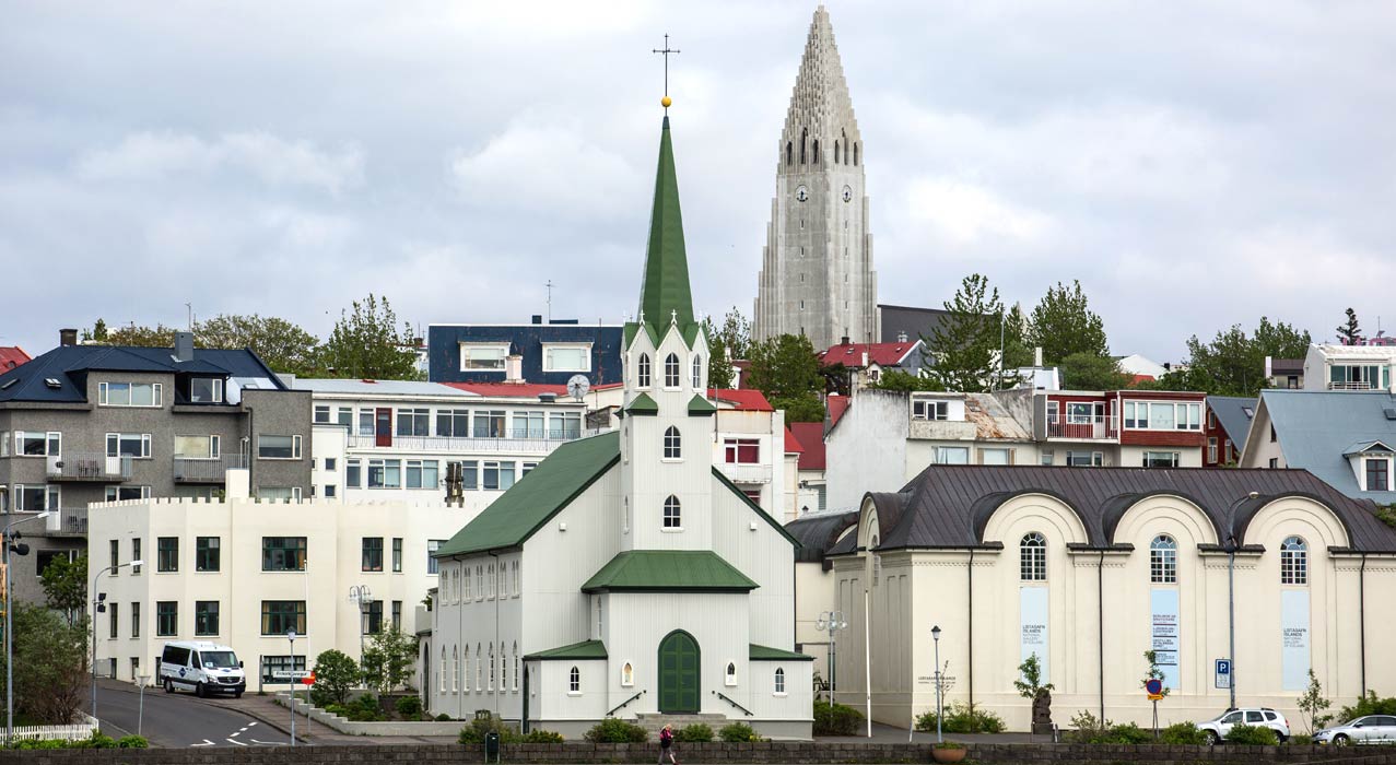 Sicht auf Reykjavík