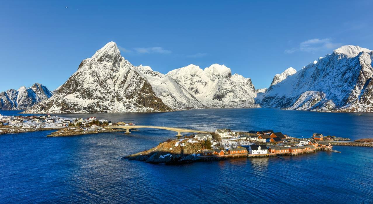 Die norwegischen Lofoten im Winter