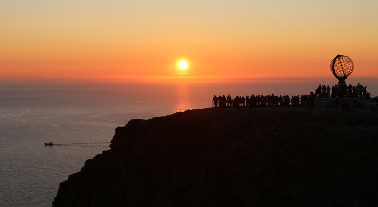 Sonnenuntergang am Nordkap.