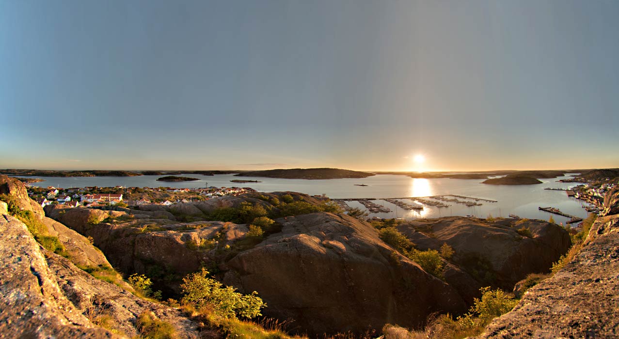 Sonnenuntergang in Fjällbacka in Schweden