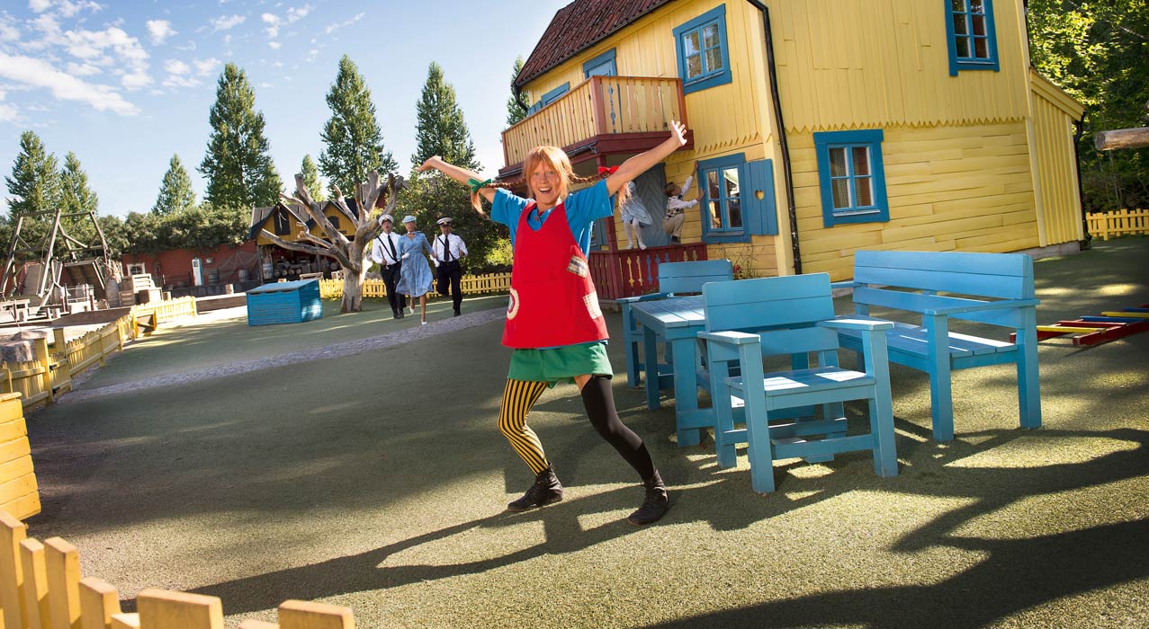 Pipi Langstrumpf im Freizeitpark Astrid Lindgrens Värld in Schweden