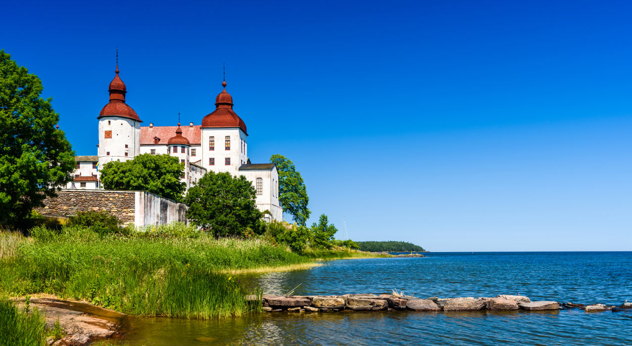 Das Schloss Läckö auf der Insel Kållandsö